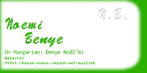 noemi benye business card